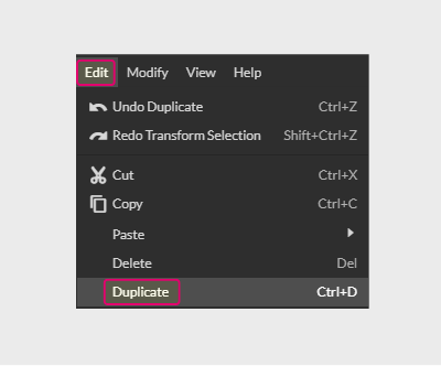 Duplicate the object