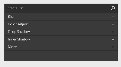 Effects Panel in Gravit Designer