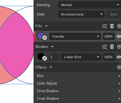 Blending modes are non-destructive