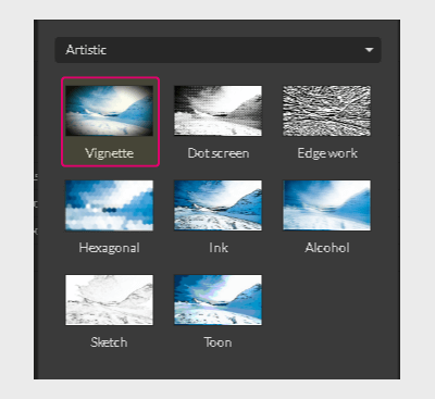Vignette effect in Gravit Designer