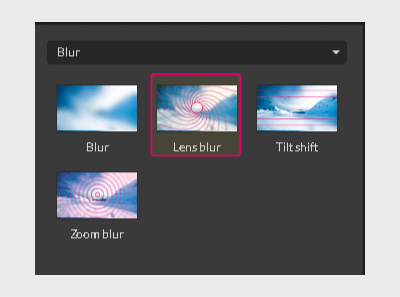 Lens blur effect