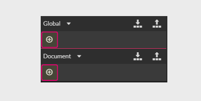 Plus icon to create a swatch