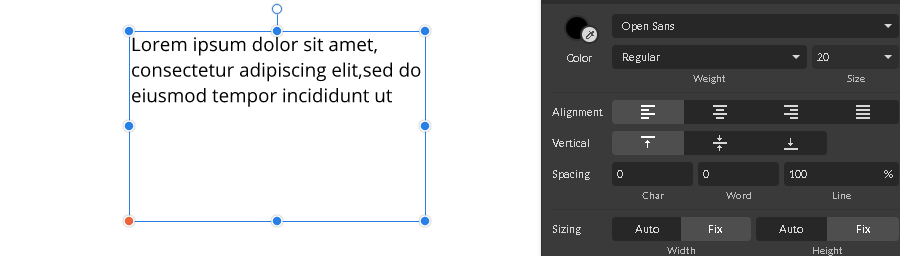 Vertical Alignment by example Gravit Designer