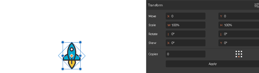transformation move vertically