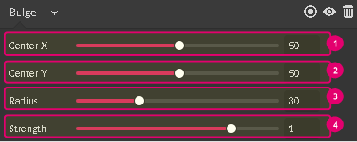 Bulge effect controls