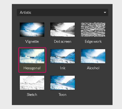 hexagonal effect in Gravit Designer