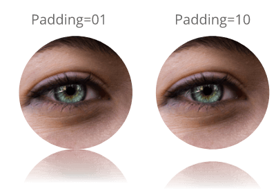 Mirror effect padding