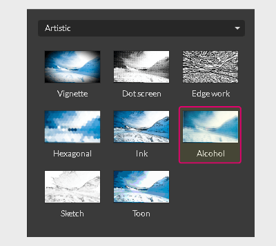 Alcohol effect in Gravit Designer