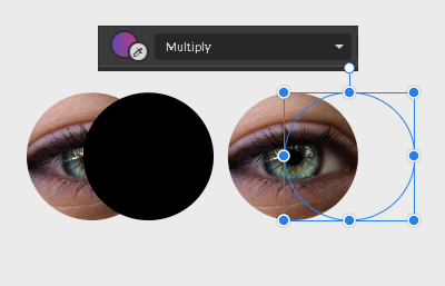 Multiply by black and white colors