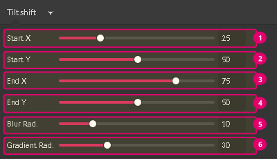 tilt and shift controls