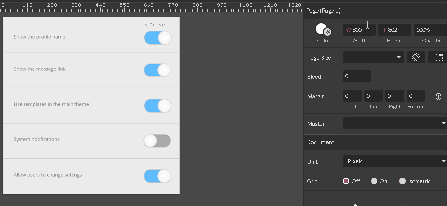 resizing elements anchors