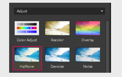 Halftone effect thumbnail