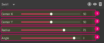 Swirl effect controls