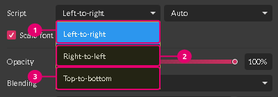 Text direction properties