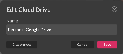 Edit Cloud Drive