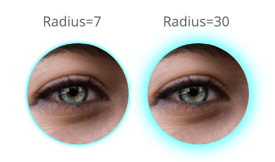 outer glow effect intensity