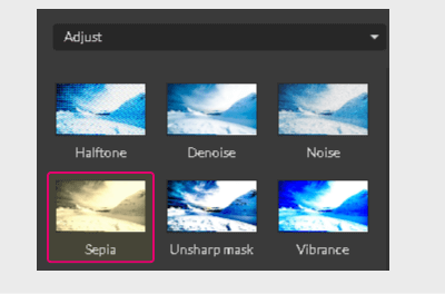 Sepia effect in Gravit Designer