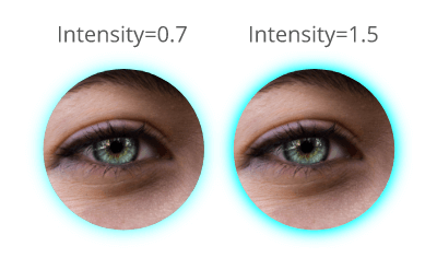 Outer glow intensity