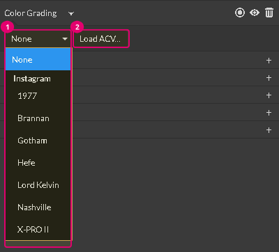 Color grading presets