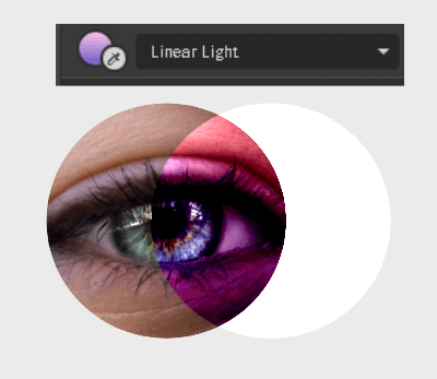 Linear light blend mode example