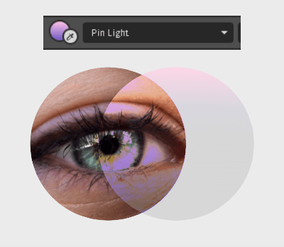 Pin light blend mode example