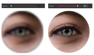 Denoise exponent slider