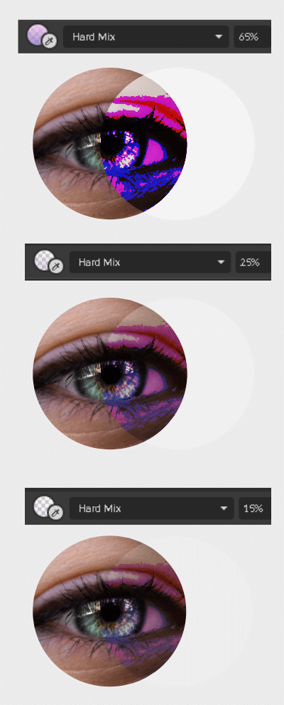 Hard mix fill opacity example