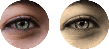 Sepia effect before and after