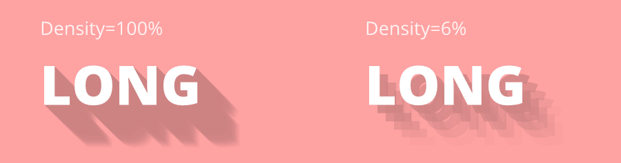 Long shadow density exmple