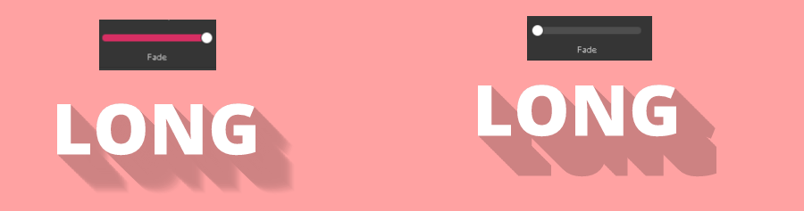 long shadow fade effect