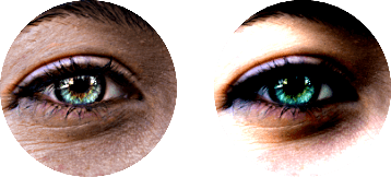 Unsharp mask high and low radius