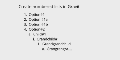 infinite number of listed items